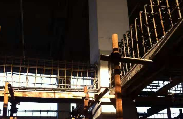 罗江一厂房梁柱截面加大施工